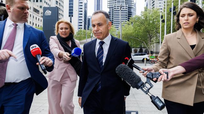 Victoria Liberal leader John Pesutto arrives at the Melbourne Federal Court. Picture: Aaron Francis / NewsWire