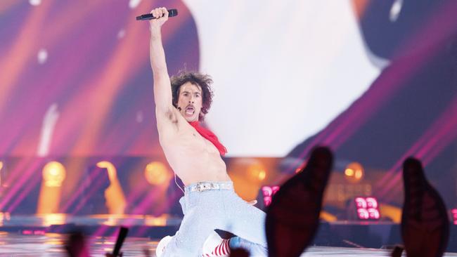 Go-Jo shaking it up on the Eurovision stage. Picture Andres Poveda