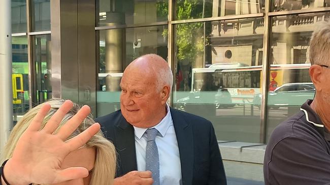 Francis Xavier "Frank" Crameri, 66, leaves the Melbourne County Court on the first day of his sexual assault trial. He has pleaded not guilty.