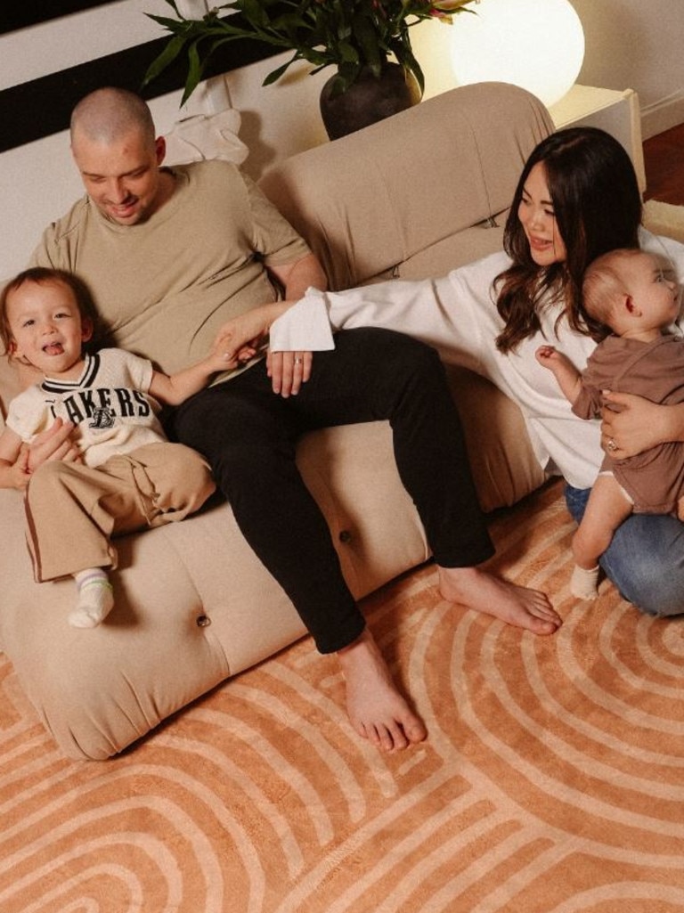 The couple now lives in Hong Kong with their two children. Picture: Supplied