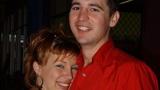 Melissa & Chris Wynter on Flinders Street East Picture: Bryan Lynch ad046004