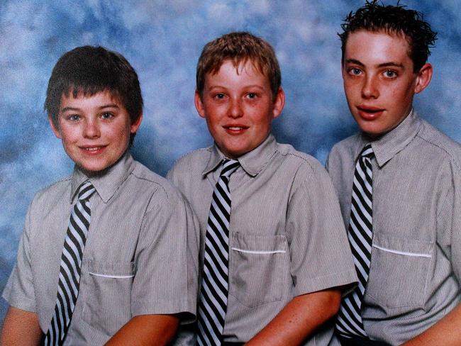 Daniel Morcombe’s (left) brothers Bradley and Dean found closure when his funeral could finally be held.