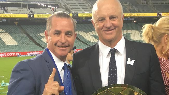 Stubbs with former Sydney FC coach Graham Arnold.