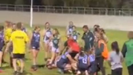 A fight broke out at the junior girls' footy match between Edwardstown and Ingle Farm. Picture Supplied