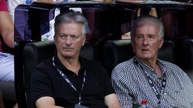 Steve Waugh (L) says Dr Teo saved his wife’s life. Picture: Darrian Traynor/Getty Images