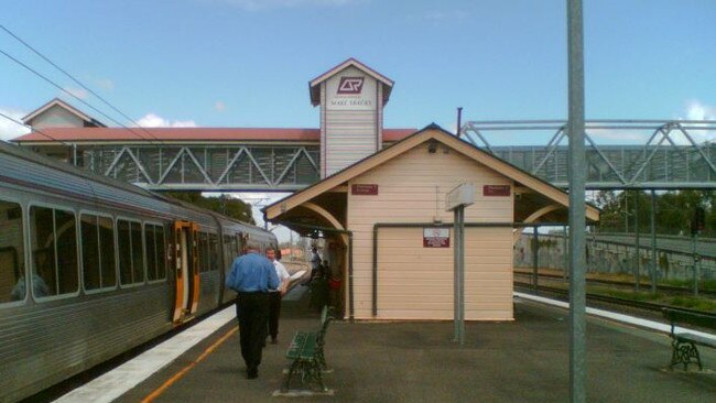 The train station building as it looks these days. Cross River Rail says it is not practical to save it without major damage.