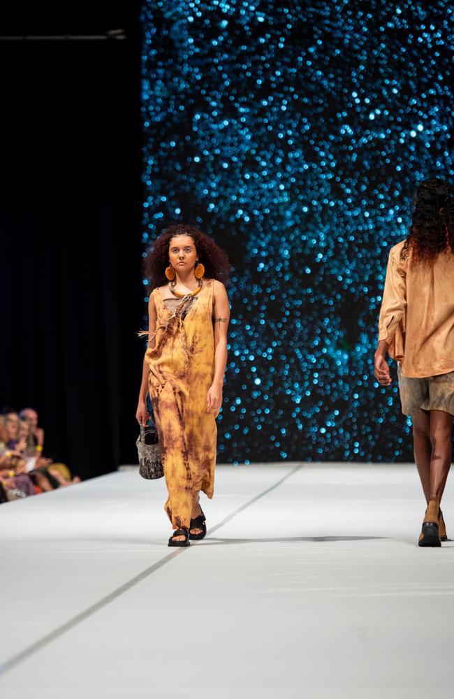 2024 Country to Couture at the Darwin Convention Centre showcases hand-designed First Nations fashion. Picture: Pema Tamang Pakhrin