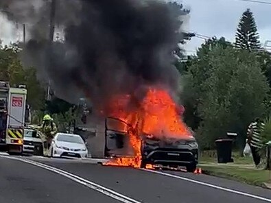 The Rav 4 used by the shooters in the gunning down of Mejid Hamzy was torched. Picture: Supplied