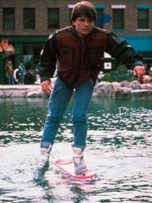 Cadman wants to cruise around on a hoverboard like Michael J Fox in Back to the Future. Picture: Supllied