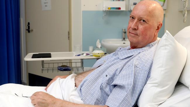 Andrew Knox, seriously ill in the Queen Elizabeth Hospital in February after his cancer returned. Picture: Calum Robertson