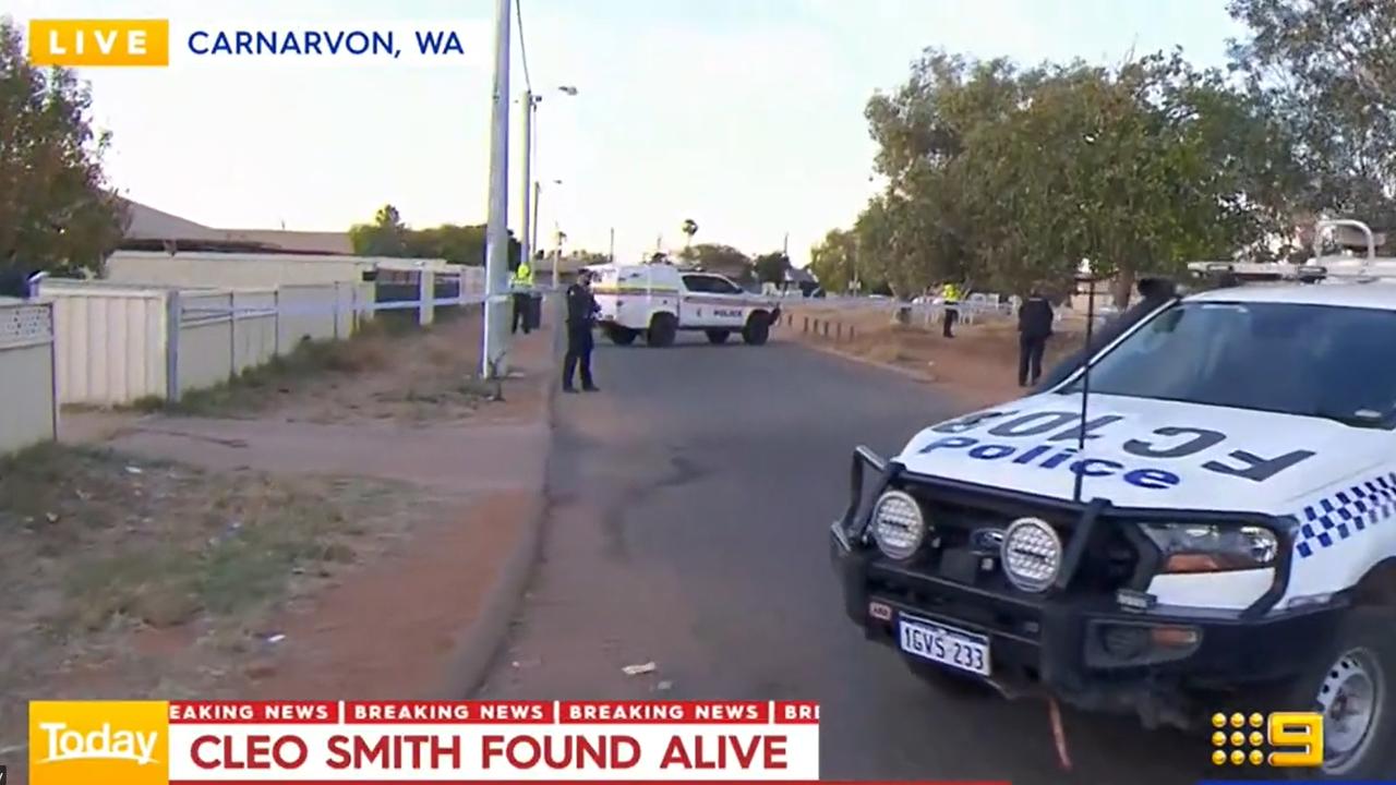 She was found at a home in Carnarvon not far from her family home. Picture: 9 News