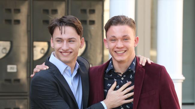 Twins Marcus and Tomas Ray, 17, have already received their offers from two highly prestigious universities. Picture: Annette Dew