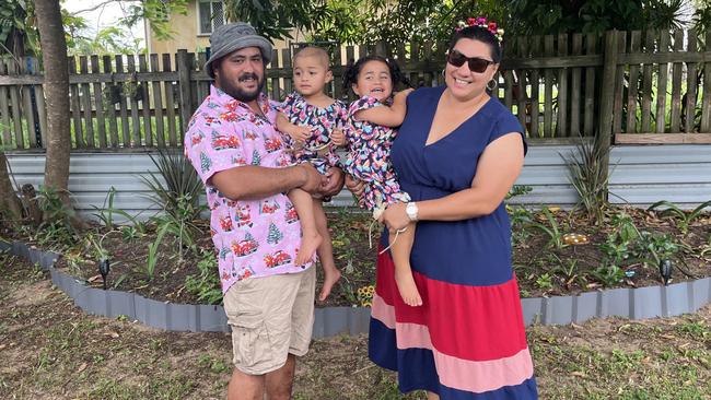 Michael Uluakiola and Anna-Marie Burki with their twins Lavenia and Ella. Photo: Contributed