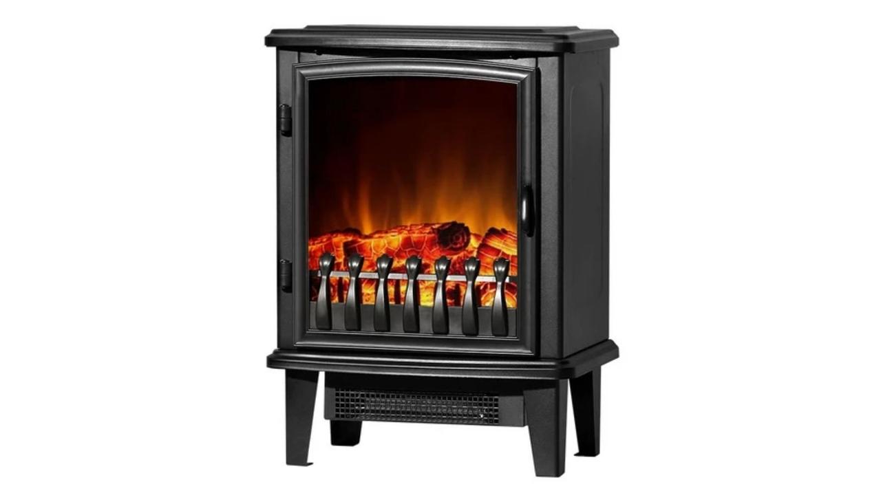 Devanti 1800W Electric Fireplace Heater. Image: Amazon Australia.
