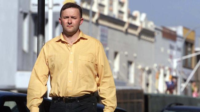 Anthony Albanese in Marrickville in 2000. Picture: Glenn Campbell.