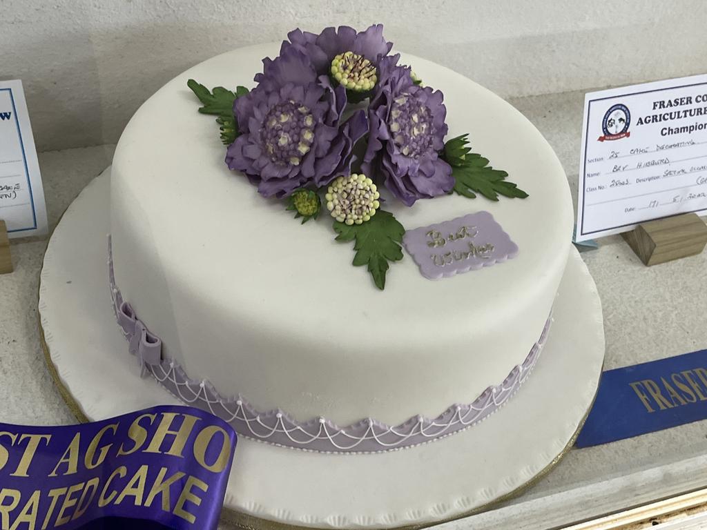 One of the award-winning cakes on display at the Fraser Coast Show.