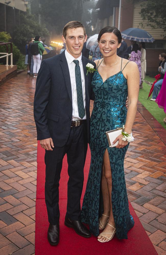 Joseph Young partners Abbie Loughlin at Fairholme College formal, Wednesday, March 27, 2024. Picture: Kevin Farmer