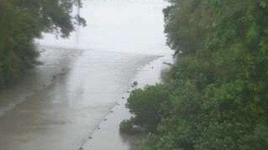 The Bruce Highway is cut north of Ingham on Thursday morning. Picture: Supplied