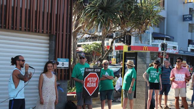 Saturday’s Gold Coast &amp; Hinterland Extinction Rebellion action turned ugly when a member of the public ‘attacked’ the group. Photo. Sabine Bannard