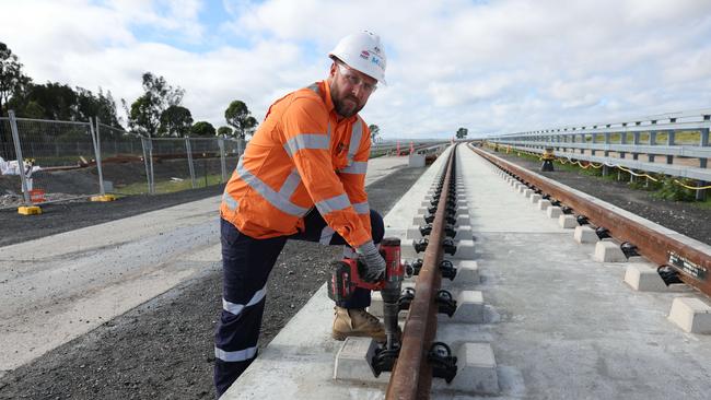 Senior rail supervisor Ben McFadgen at Luddenham Rd, Luddenham. Picture: Rohan Kelly