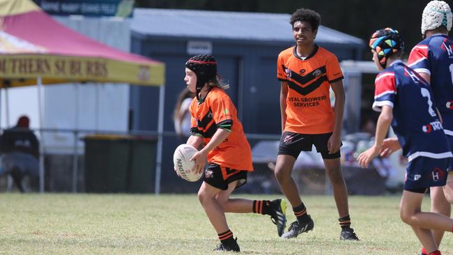 Tigers' Billy Helion in action for Tully Tigers. JPG