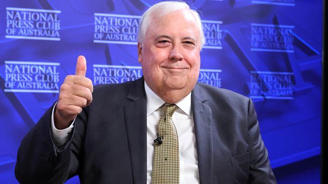 Clive Palmer will appear to discuss the UAP’s campaign and huge spend. Picture: NCA NewsWire / Gary Ramage