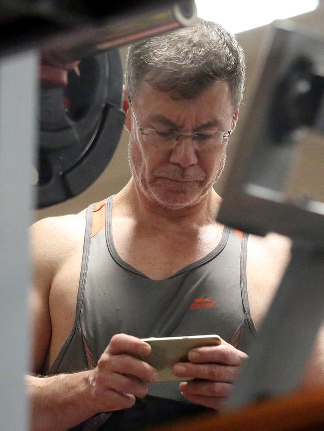 The 53-year-old had an intensive gym session.