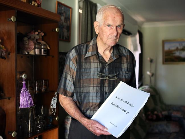 20/03/2018: John Hiatt, deputy coroner in 1994, at his home in Penrith.  Bob Carr rejected a 1996 coroner's recommendation to amalgamate the city and rural fire brigades into one unit. The recommendation came after a two year inquiry following the 1994 bushfires. Pic by James Croucher