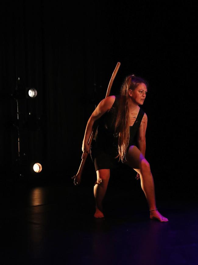 Sinsa Mansell performing in solo show BACK. Picture: Nikki Davis-Jones