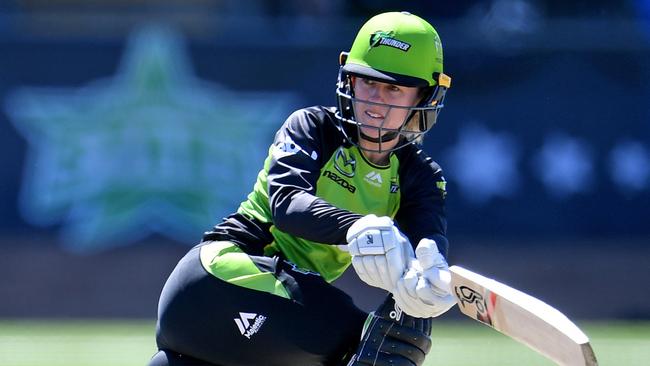 Rachael Haynes at the crease for Sydney Thunder. Pic: AAP