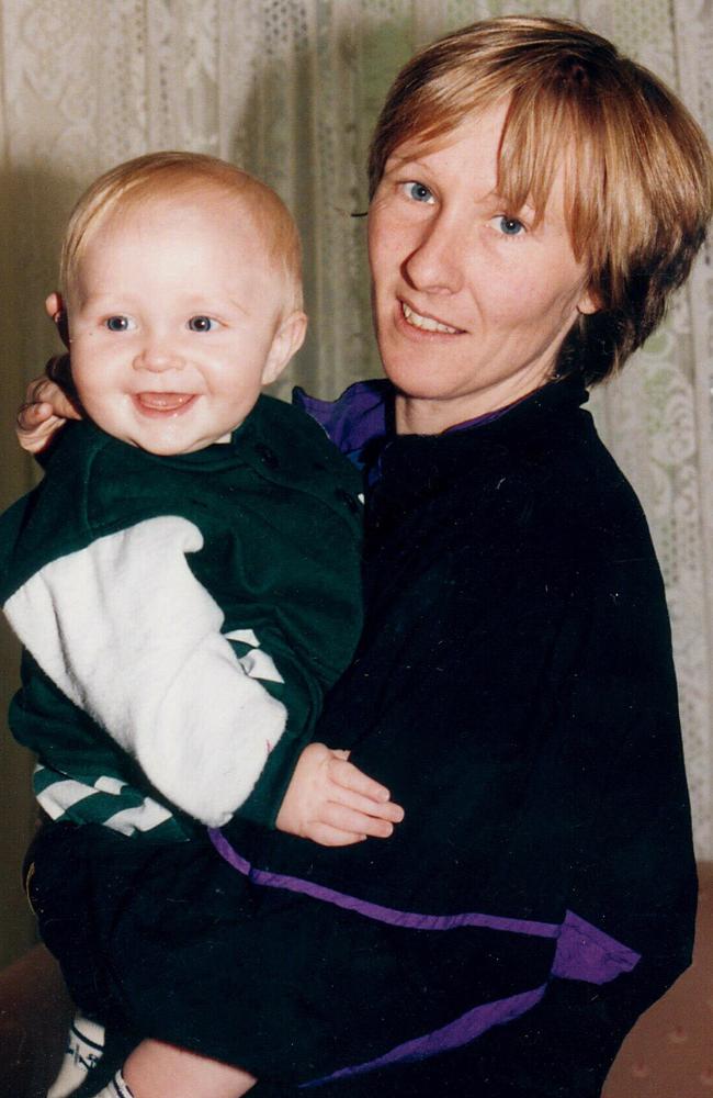 Ben, as a bub, with his mum, back in happy times.