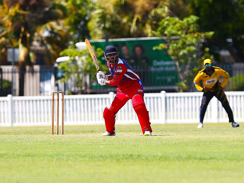 Norths Spicy Bite v Mulgrave Punjabi at Griffiths Park. Cricket Far North Second grade 2025. Photo: Gyan-Reece Rocha.