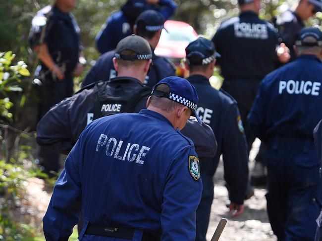 Search ... Police look for William near where he disappeared.