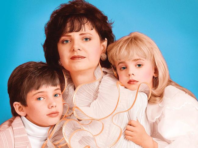 Burke and JonBenet Ramsey with their mother, Patsy. Picture: Splash News Australia