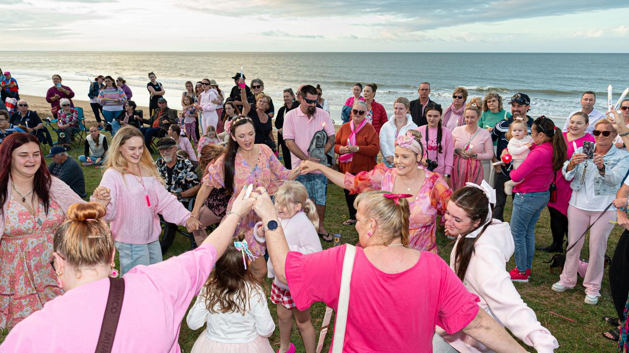 People gather to remember Sophia Rose. Photo: Paul Beutel
