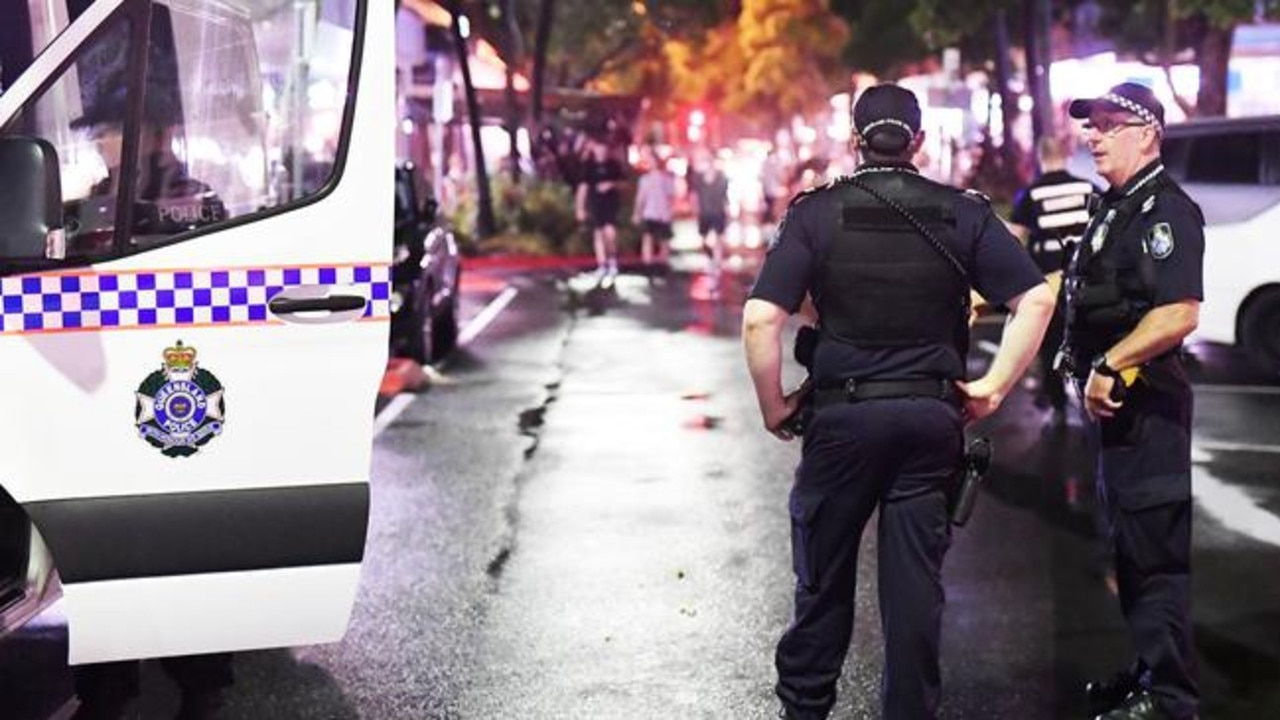 Queensland Police officers at Ocean Street, Maroochydore.