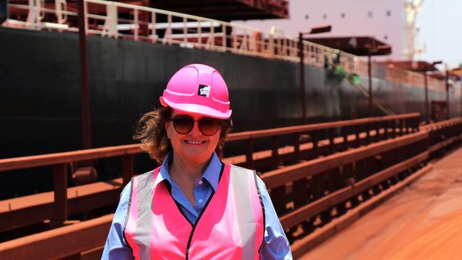 Gina Rinehart at Port Hedland.