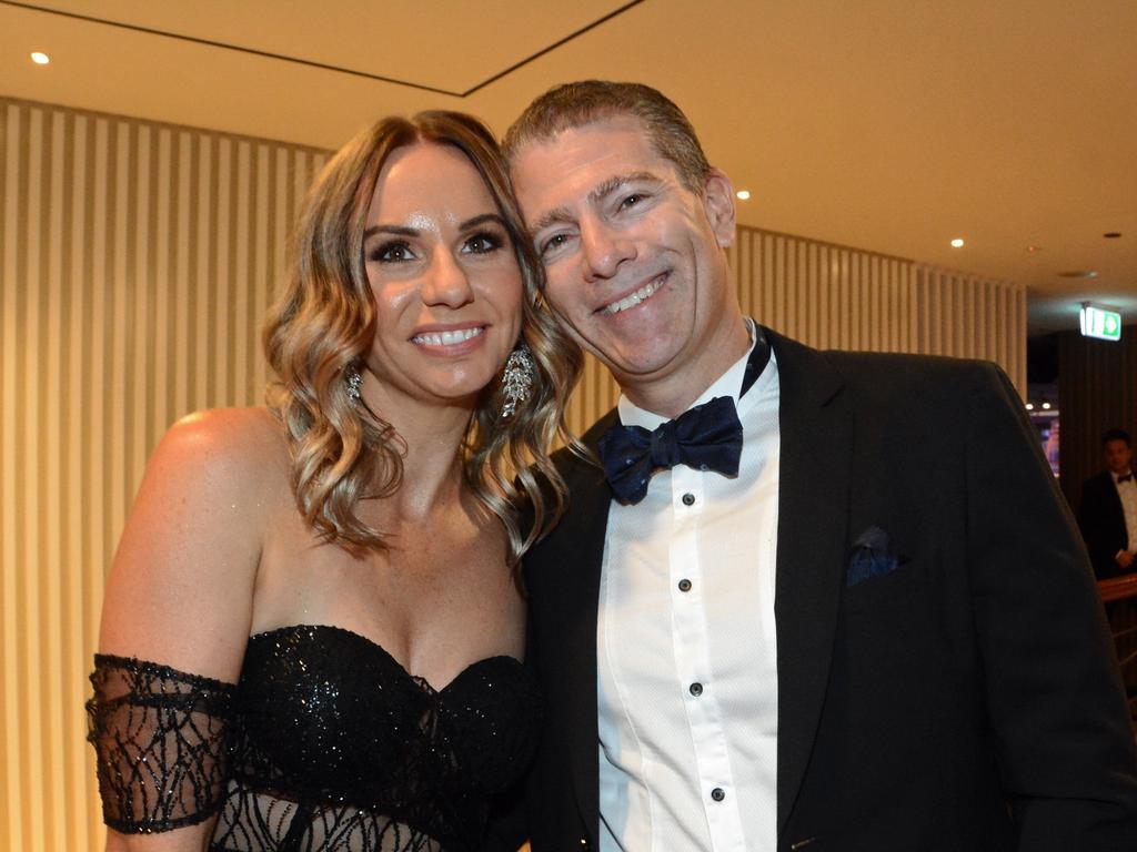 Abby Corcoran and Tom Walsh at the Perry Cross 'Everything is Possible' Ball at The Star Gold Coast. Picture: Regina King