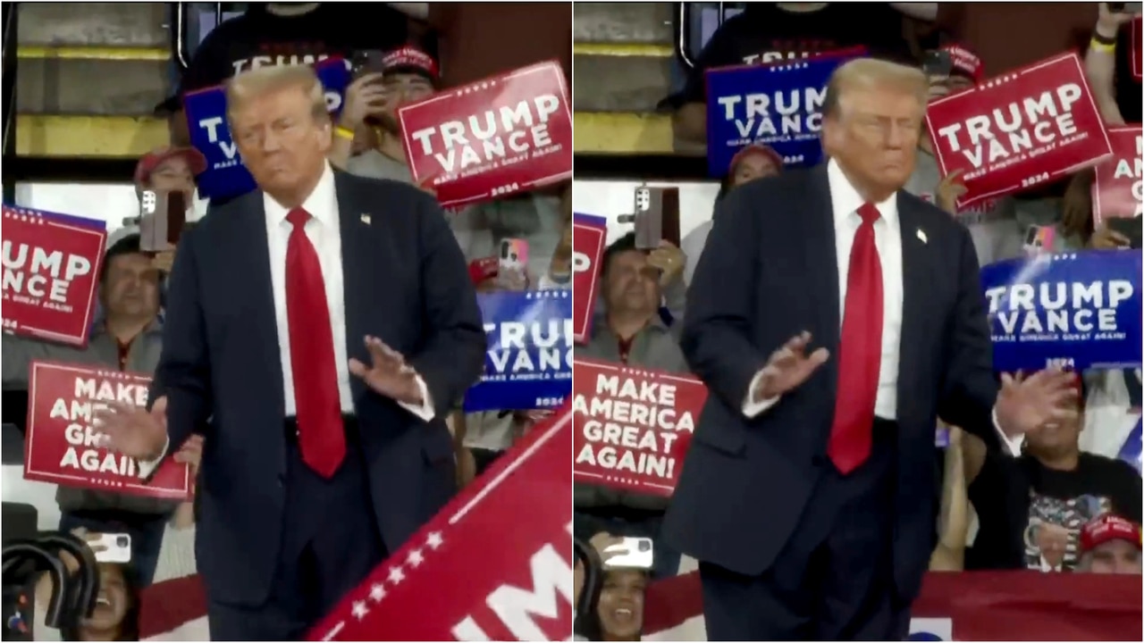 Donald Trump busts out signature dance moves at latest rally