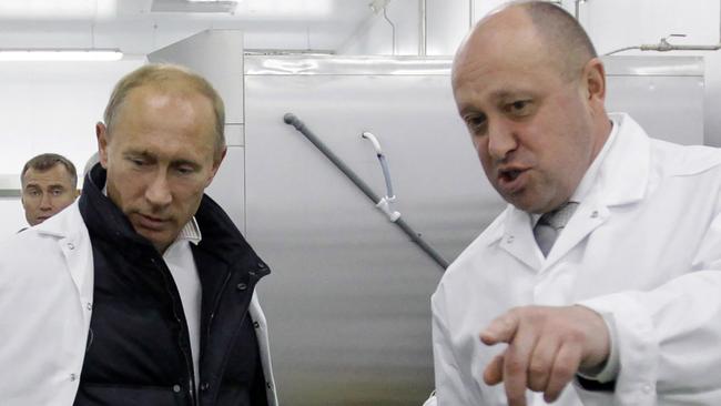 Yevgeny Prigozhin with Vladimir Putin in 2010. Picture: AFP.