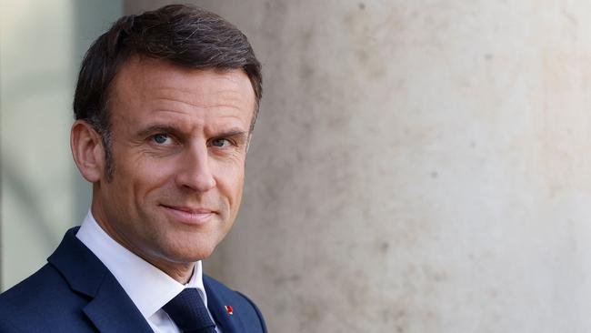 French President Emmanuel Macron at the Elysee Presidential Palace in Paris. Picture: AFP.