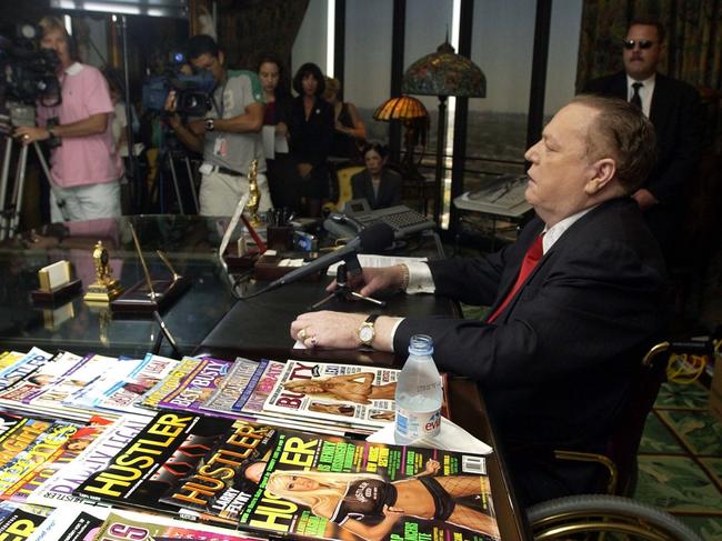 Hustler magazine magnate Larry Flynt in 1993. Pic: AP Photo/Nick Ut.