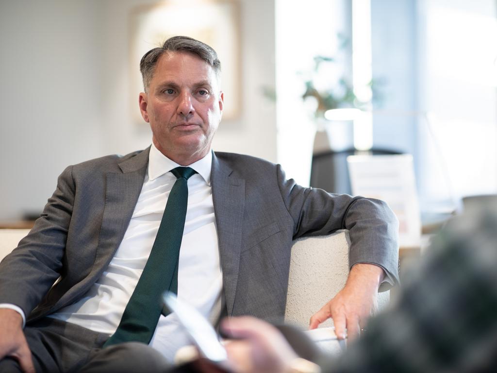 Defence Minister Richard Marles says he hopes Australia’s nuclear submarine pathway will “crystallise” at his meeting with his American and British counterparts.