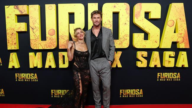 SYDNEY, AUSTRALIA – MAY 02: Elsa Pataky and Chris Hemsworth attend the Australian premiere of "Furiosa: A Mad Max Saga" at the State Theatre on May 02, 2024 in Sydney, Australia. (Photo by Brendon Thorne/Getty Images)