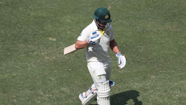 Aaron Finch impressed on debut — but his exit sparked was quickly followed by nine more. Picture: AFP