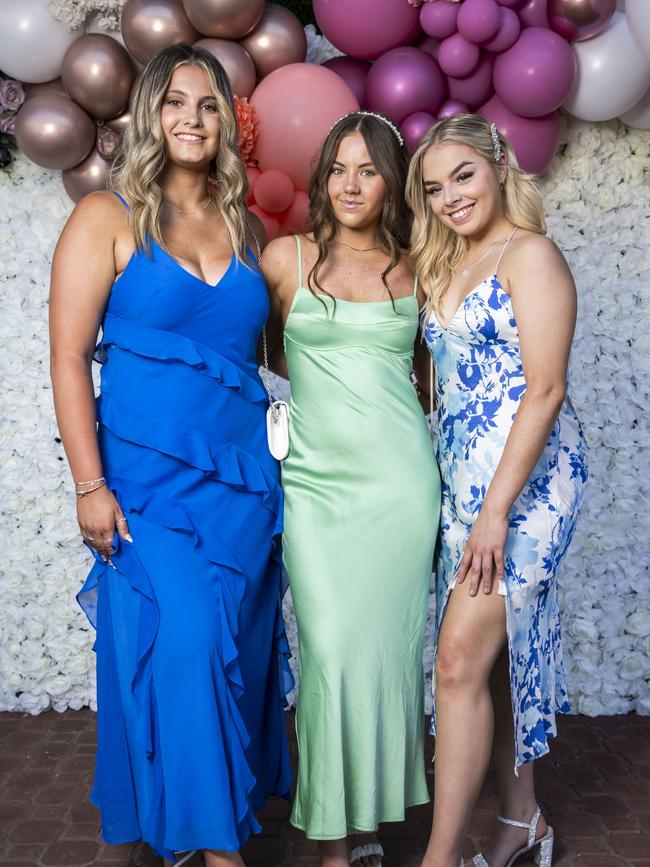 Madison Whiley, Amelia Holmes and Teniqua Ponting. Hobart Cup 2024. Picture: Caroline Tan
