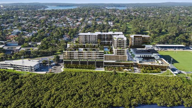The playground and shopping centre feature in the broader Woolooware Bay development. Picture: Supplied