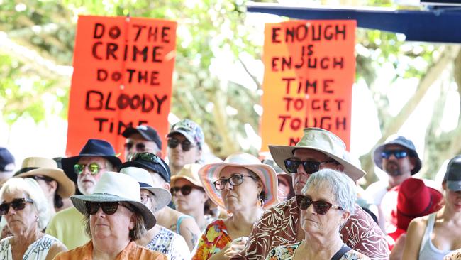 About 500 fed up Cairns residents gathered on the Esplanade at noon on Sunday for the Rally for Justice protest. in response to the sickening crime of an alleged gang rape of a woman at knifepoint in her own home on Friday, February 21. Picture: Brendan Radke