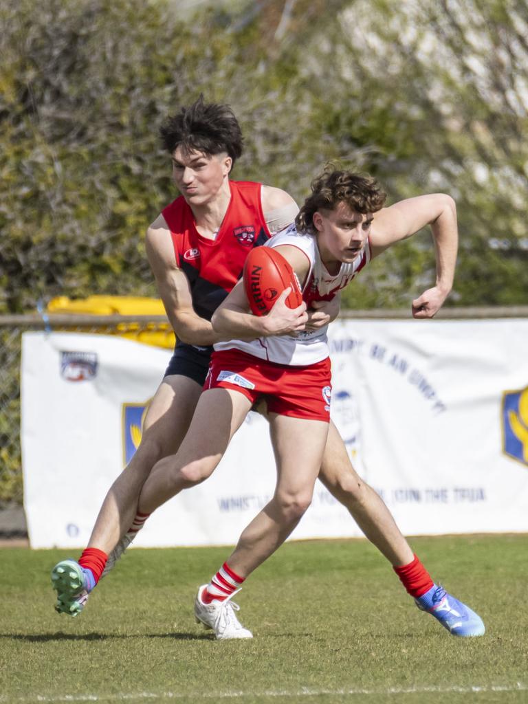 STJFL Grand finals U18 Boys Clarence v North Hobart at North Hobart Oval. Picture: Caroline Tan