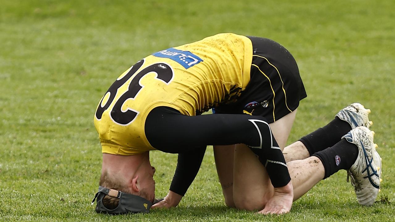 Noah Cumberland on the turf at Richmond training.